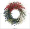 22-inch artificial floral wreath in red, white, and blue, featuring patriotic-themed flowers and twigs, ideal for hanging on doors, walls, or tables to celebrate Independence Day, Memorial Day, Flag Day, and other national holidays.